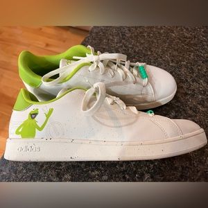 Adidas Kermit the Frog shoes. Worn twice, excellent condition. Beads added.